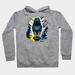 Bearded Collie Dog Print Hoodie